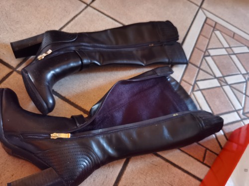 Stivali donna pelle nera - da, in