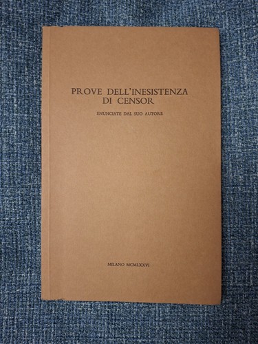 Prove dell inesistenza - prove, dell'inesistenza