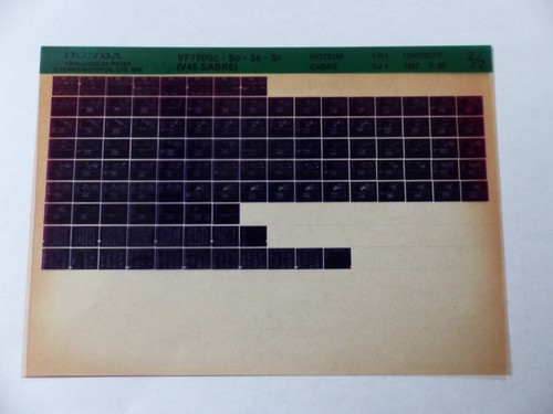 Microfiche moto honda vf - honda, :