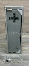 ARMADIETTO PORTA MEDICINALI IN VETRO E ACCIAIO INOX STAINLESS CON CHIAVI 53986