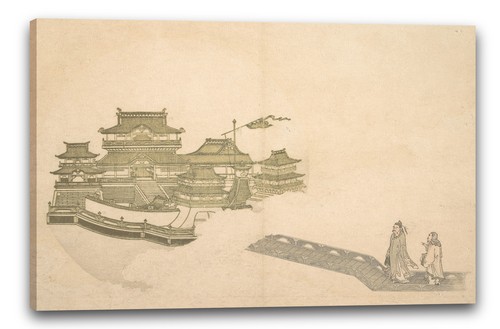 Tela cornice kitagawa utamaro - tela/cornice,