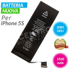 BATTERIA NUOVA PER APPLE IPHONE 5S 1560 mAh ZERO CICLI CORRIERE 24H ANNO 2018/19