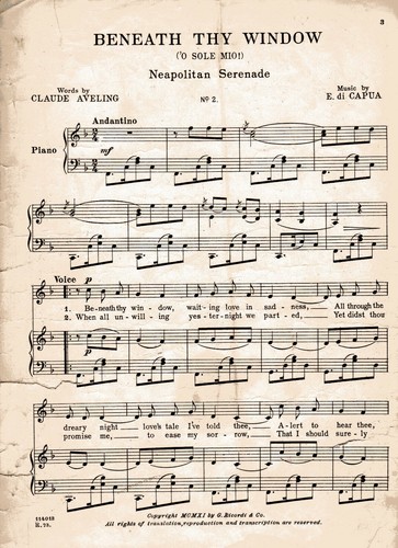 Sole mio sotto la tua - !, (sotto