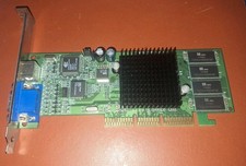 SCHEDA VIDEO AGP NVIDIA GEFORCE 2 MX200 64MB VGA GRAPHIC VINTAGE RETRO PC CARD
