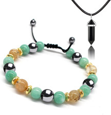 Bracciale Curativo in Rilievo in Ematite, Pietra