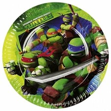 PIATTI GRANDI IN CARTA TARTARUGHE NINJA CM 23 CF. 8 PZ COMPLEANNO FESTE E PARTY