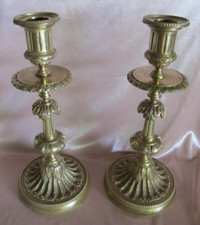 Coppia Di Candelabri In Bronzo