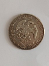 Messico moneta in argento del 1878 originale con patina dell'Epoca.