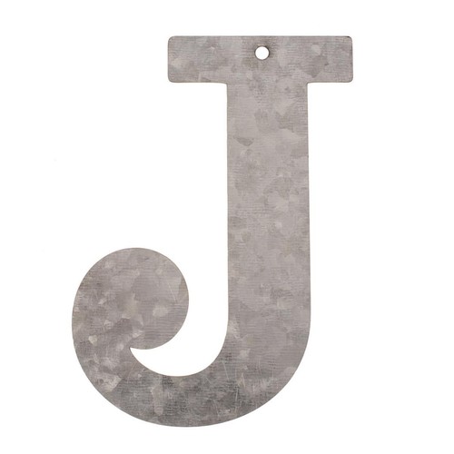 Metallo lettera zincato - lettera, j,