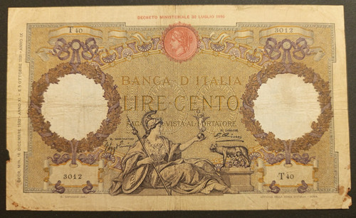 100 lire 1932 bb - 100, 16/12/1932