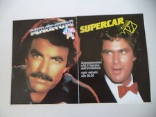 advertising Pubblicità 1984 TOM SELLECK/DAVID HASSELHOFF MAGNUM PI  ITALIA 1
