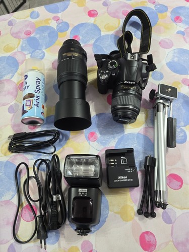 Nikon d3000 con obiettivi - obiettivi, e