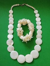 Parure collana+bracciale vintage in madreperla