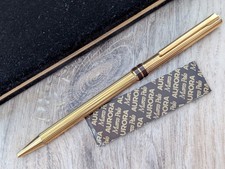 Vintage AURORA Marco Polo Silver 925 Ballpoint Pen - Gold Plated - w/Box
