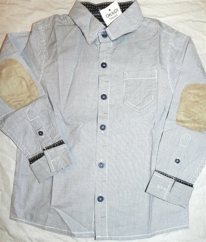 Camicia blu righe okaidi - okaidi, ls
