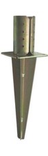 Supporto Gazebo Palo Tondo a Conficcare 956 Zincato Giallo S.mm 4 mm 100 Minutex