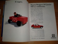 Pubblicità Advertising Publicitè PEUGEOT 205 JUNIOR 1992