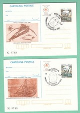 1994 2 Cartoline Postale Soprastampata IPZS Museo Leonardo + Annullo in folser 