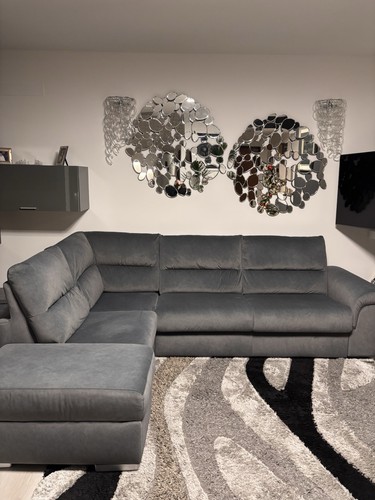 Divano letto angolare grigio