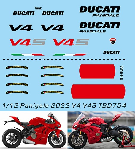 Decals per ducati - 1/12,