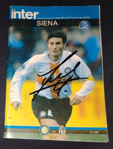 Autografo javier zanetti - autografo,