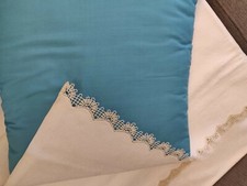 Copriletto Piquet Pizzo macramè