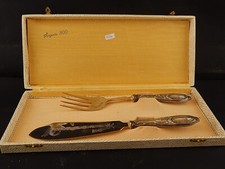 ANTICO LIBERTY SET POSATE DA SERVIZIO MANICO IN LAMINA ARGENTO 800