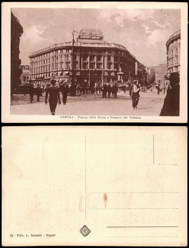 Cartolina napoli piazza - napoli,