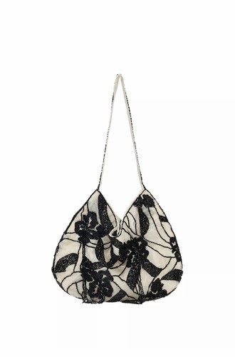 Borsa zara rete con perline - in,