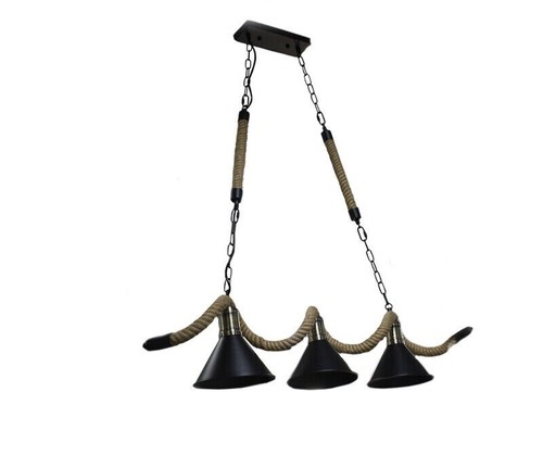 Lampadario corda canapa - lampadario,
