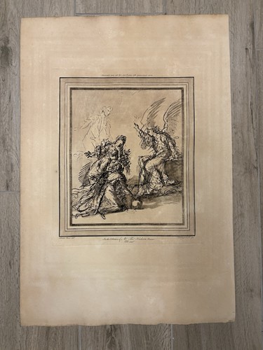 Stampa antica l angelo - , (