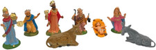 Set 8 Personaggi Presepe Dipinto a Mano Prodotto Italia (Personaggi, 5 Cm)