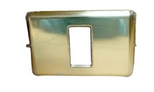 PLACCA OTTONE LUCIDO 1 POSTO