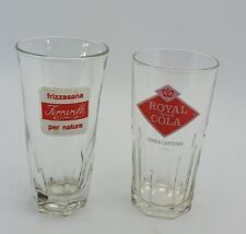  BICCHIERI PUBBLICITARI VINTAGE  ACQUA FERRARELLE FRIZZASANA E ROYAL CROWN COLA 