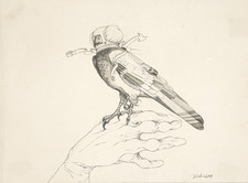 Gioxe De Micheli Disegno Originale Carboncino 1971 Firmato Arte '900 Certificato