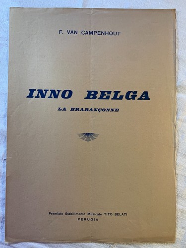 Spartito musicale inno belga - inno,