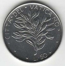 Vatican 50 lire année 1974