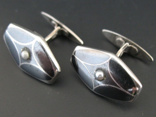 Gemelli argento 800 art - , deco