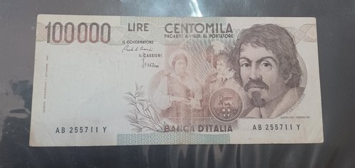 100000 lire caravaggio - lire,