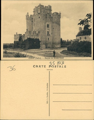 Cpa ciron donjon romefort - cpa,