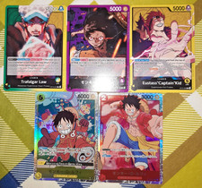 One Piece GCC - Lotto 5x Monkey.D.Luffy Trafalgar Law Eustass Captain Kidd Holo