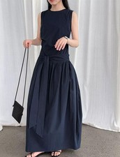 Vestito lungo blu - vestito, senza