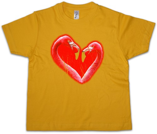Shirt flamingo heart ii - t-shirt,