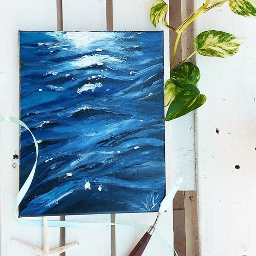Quadro moderno dipinto mano - quadro,