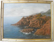 Francesco FILIPPINI (Brescia 1853 – Milano 1895) Les roches rouges du Trayas VAR