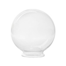 Paralume sfera 4045 per lampadario vetro trasparente-diametro 15cm,maniglia 8cm