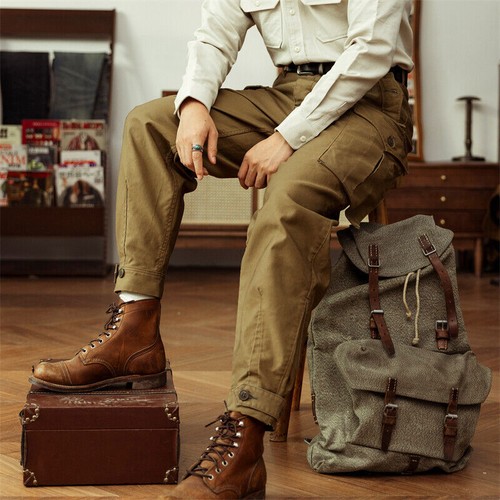 Pantaloni cargo conici uomo