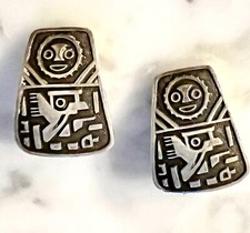 Orecchini pendenti uccellino modernista argento sterling vintage Graziella Laffi vite 925