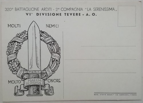 Cartolina divisione tevere - cartolina,