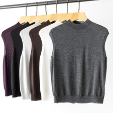 Gilet 100% lana lavorato a